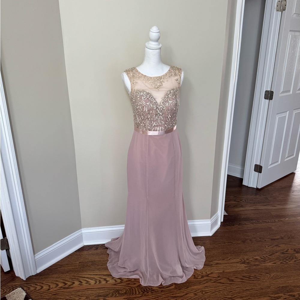 Dusty Rose/Mauve Women's Formal Floor Length Dress